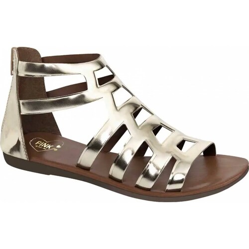 Sandalia casual dama oro Pink By Price Shoes modelo 841