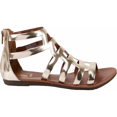 Sandalia casual dama oro Pink By Price Shoes modelo 841