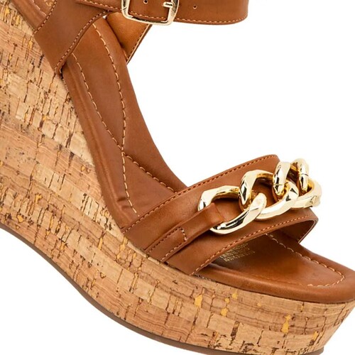 Sandalia casual dama camel Vi Line Fashion modelo 6333