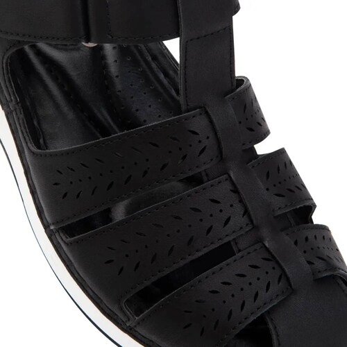 Sandalia confort dama negro Shosh modelo 8586