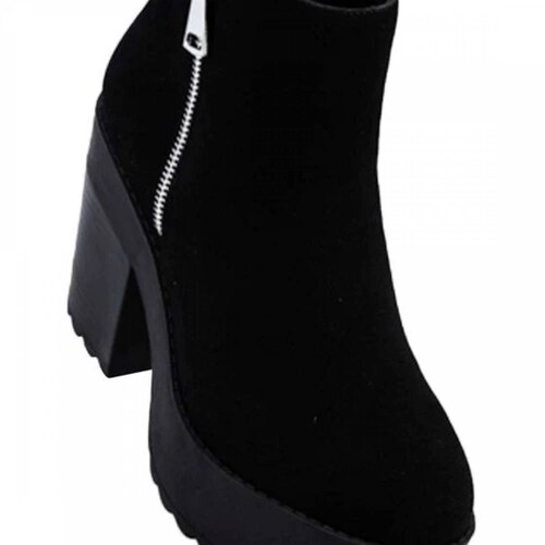 Bota moto dama negro Tierra Bendita modelo 9AA6