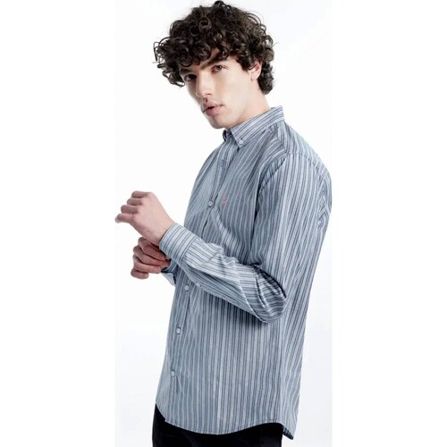 Camisa casual caballero azul Next & Co modelo 2141