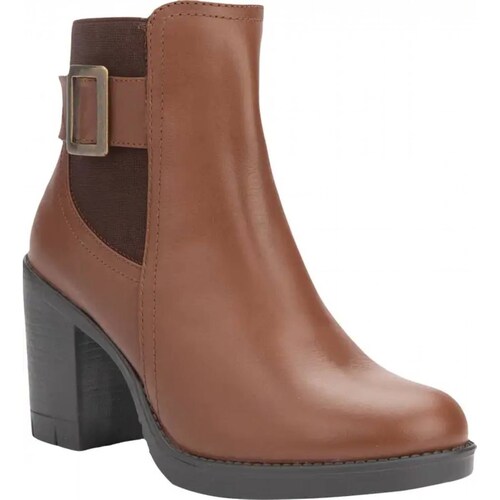 Bota casual dama cognac piel Sao Paulo modelo 3055