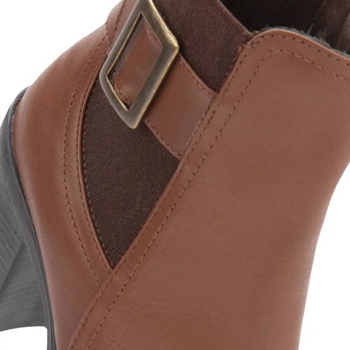 Bota casual dama cognac piel Sao Paulo modelo 3055