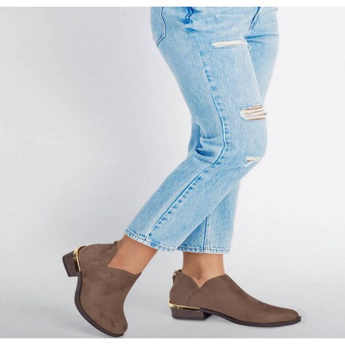Botines dama taupe Tierra Bendita modelo 9GG9