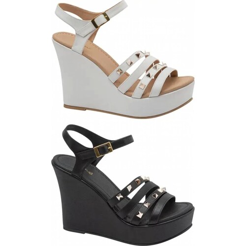 Kit 2 pares sandalia casual dama multicolor Vi Line modelo 7000