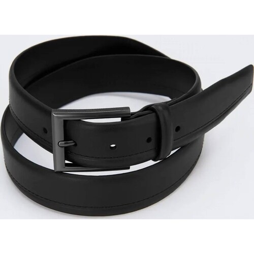 Cinturon caballero negro Uomo Di Ferro modelo 6464