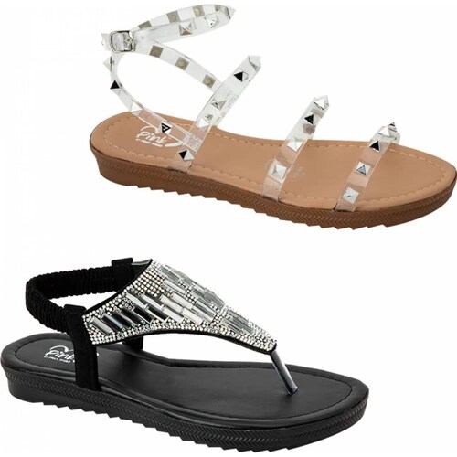 Kit 2 pares sandalia casual dama multicolor Pink By Price Shoes modelo 3058