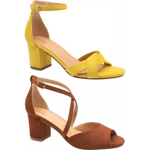 Kit 2 pares sandalia vestir dama multicolor Yaeli modelo 6080