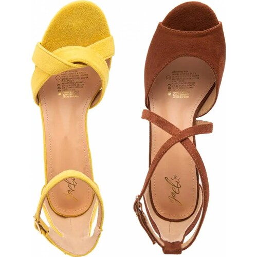 Kit 2 pares sandalia vestir dama multicolor Yaeli modelo 6080