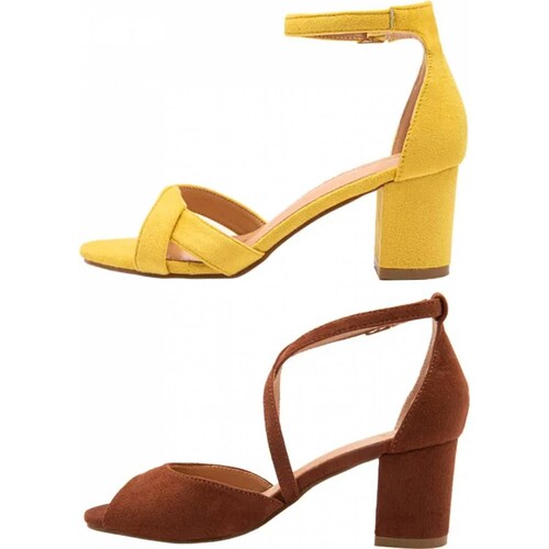 Kit 2 pares sandalia vestir dama multicolor Yaeli modelo 6080