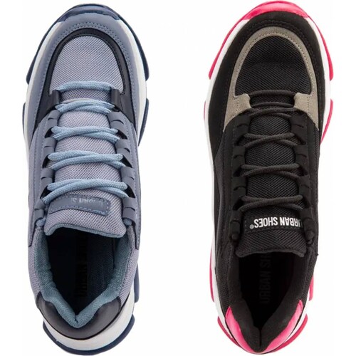 Kit 2 pares choclo tenis casual urbano dama multicolor Urban Shoes modelo 318