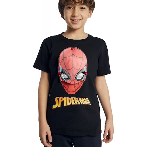 Playera casual niño negro Marvel modelo 6188
