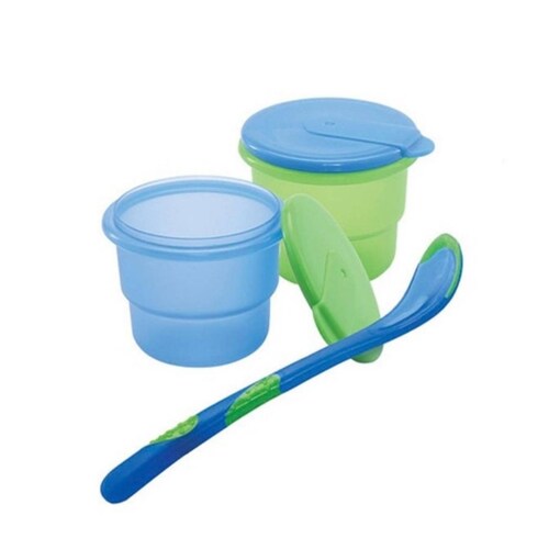 Recipientes Con Cuchara Nuby 4pz Azul