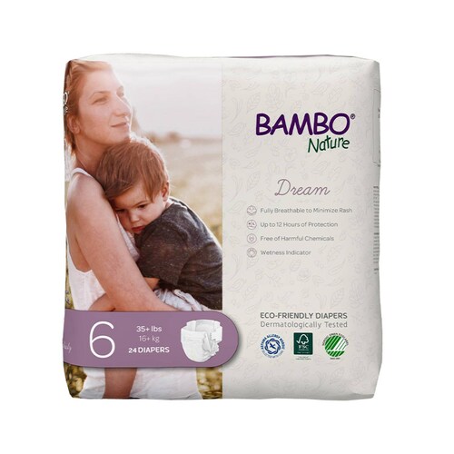 Pañales Bambo Nature Dream 24pz Talla 6