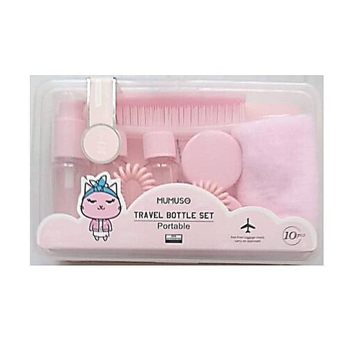 Set Botellas Para Viaje Mumuso 10pz Rosa