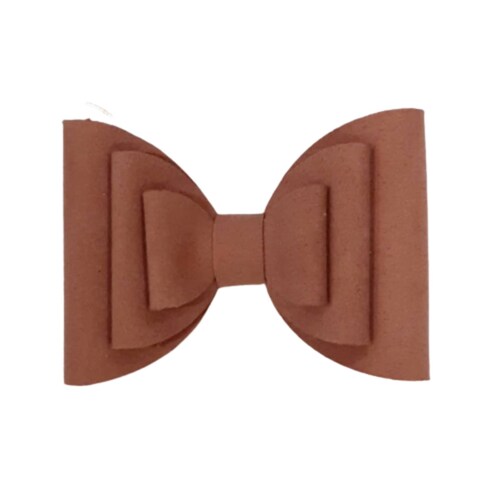 Broche Con Moño Piel Durazno Rosa Palo