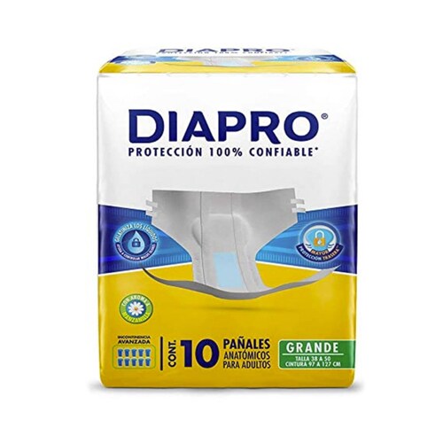 Pañal Confort Diapro Grande 10pz