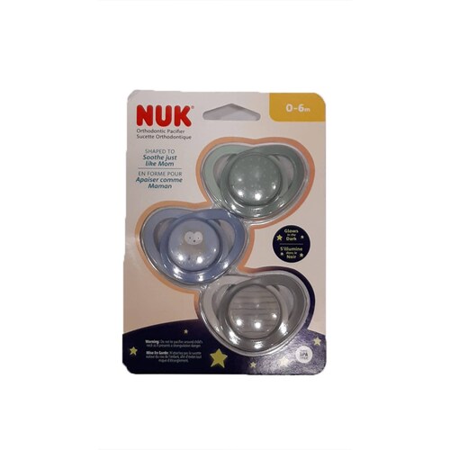 Chupón Nuk Noche 3pz 0-6m Búho