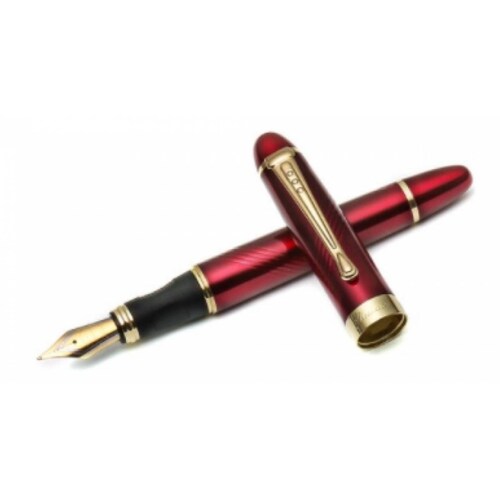 Pluma Fuente Marca Jinhao Punta 1mm Modelo X450 Espiral Roja