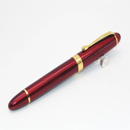 Pluma Fuente Marca Jinhao Punta 1mm Modelo X450 Espiral Roja
