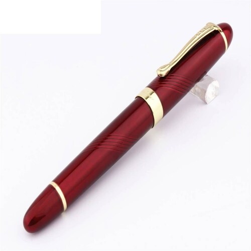 Pluma Fuente Marca Jinhao Punta 1mm Modelo X450 Espiral Roja