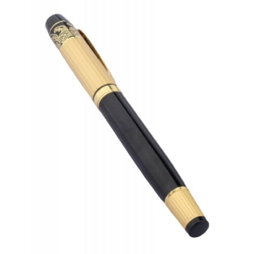 Pluma Fuente Marca Hero Modelo 901 Color Negro Con Dorado