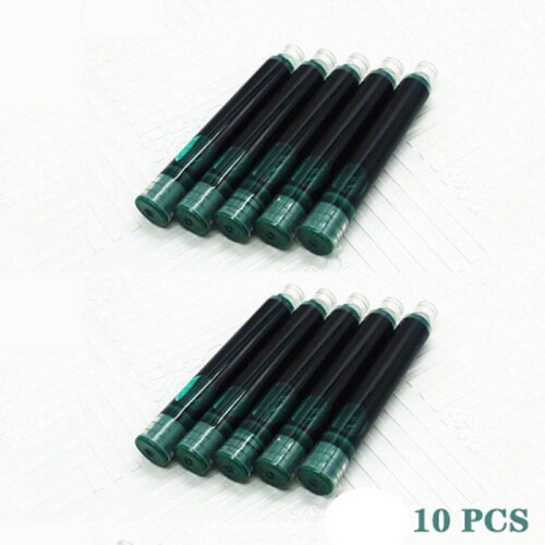 Cartucho De Tinta Para Pluma Fuente   34 mm   10 u   Verde