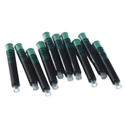 Cartucho De Tinta Para Pluma Fuente   34 mm   10 u   Verde