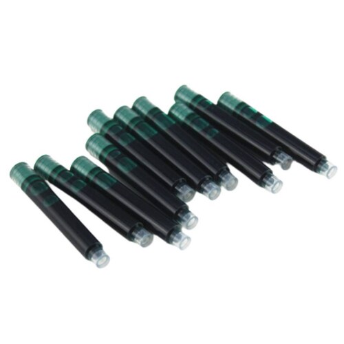 Cartucho De Tinta Para Pluma Fuente   34 mm   10 u   Verde