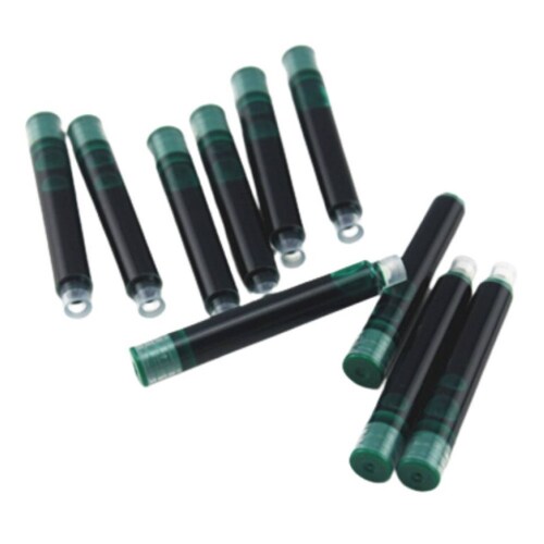 Cartucho De Tinta Para Pluma Fuente   34 mm   10 u   Verde