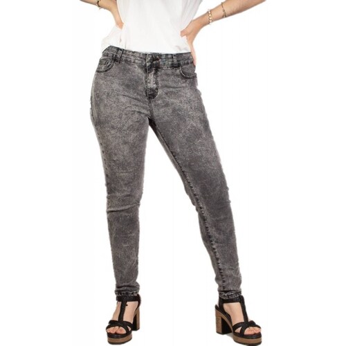 Jeans Dama Tiro Alto Negro Deslavado