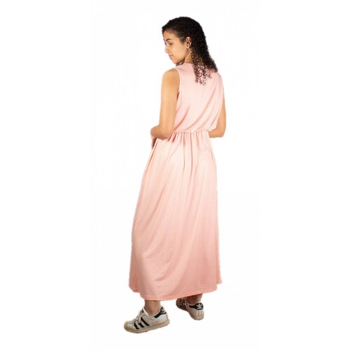 Maxi Vestido Polka Dots Rosa O Blanco A Lunares Unitalla