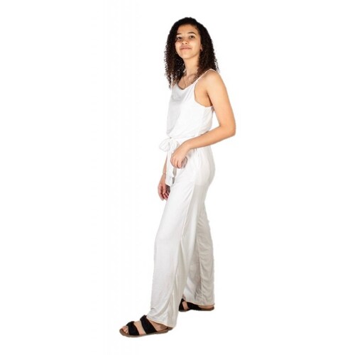 Jumper Mono Largo Liso De Tirantes Color Blanco O Negro
