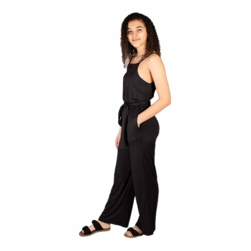 Jumper Mono Largo Liso De Tirantes Color Blanco O Negro