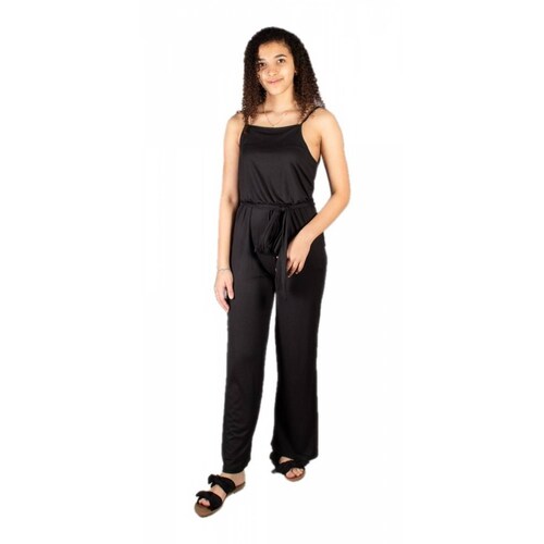 Jumper Mono Largo Liso De Tirantes Color Blanco O Negro