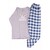 Pijama Navideña Hombre Mangas Largas Gris Y Azul