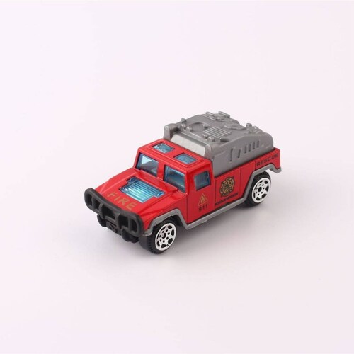 Carritos Metalicos De Coleccion: Estacion De Bomberos Rojo