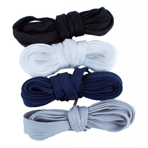 Agujetas Planas 1 Cm Ancho Colores Basicos   Set 4 Pares