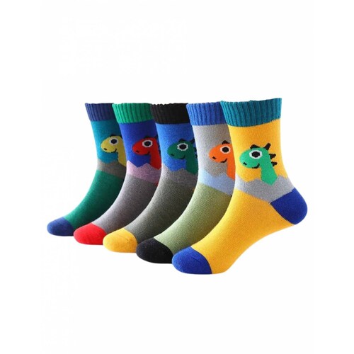 Set de calcetines de algodón para niños Dinosaurio.
