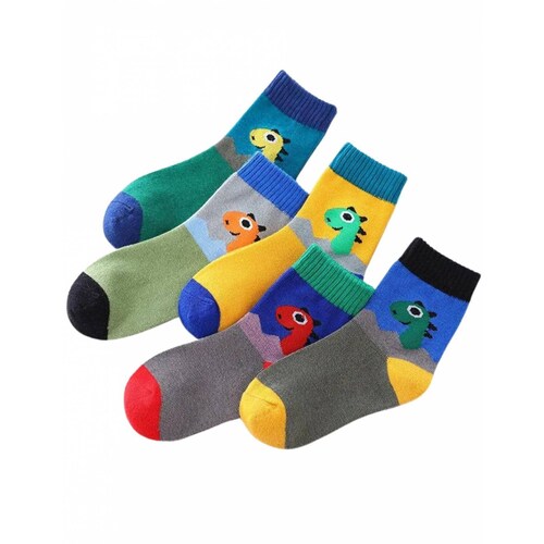 Set de calcetines de algodón para niños Dinosaurio.