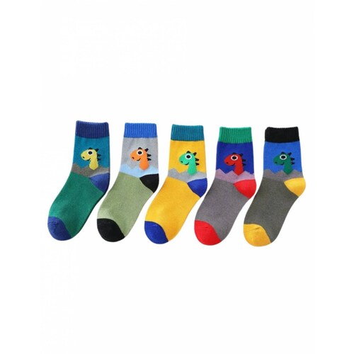 Set de calcetines de algodón para niños Dinosaurio.