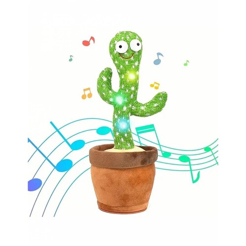 Cactus bailarin USB juguete interactivo parlante con musica y luz.