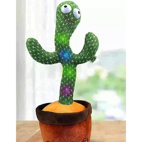 Cactus bailarin USB juguete interactivo parlante con musica y luz.