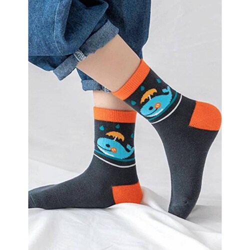 Set de Calcetines para niño estampado animalitos   5 pares.