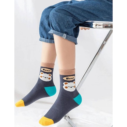 Set de Calcetines para niño estampado animalitos   5 pares.