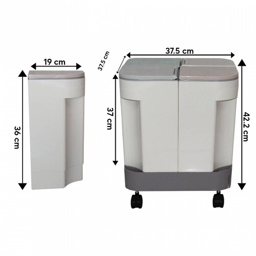 BOTE DE BASURA 4 EN 1 PARA RECICLAJE SEPARADOR DE RESIDUOS 