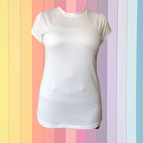 PAQ 10 PZ PLAYERA BLANCA PARA DAMA IDEAL PARA SUBLIMACIÓN