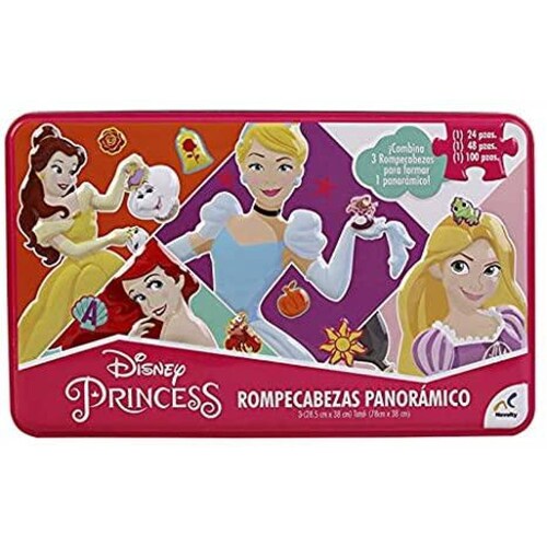 Rompecabezas Princesas de Disney 3 en 1 Panorámico 