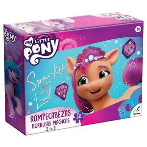 Rompecabezas Burbujas My Little Pony 48 piezas caja cartón 